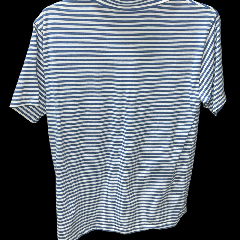 Used twice boy Crewcuts Teal and Navy Striped Polo Shirt sz XL 12-14 - Picture 5 of 7